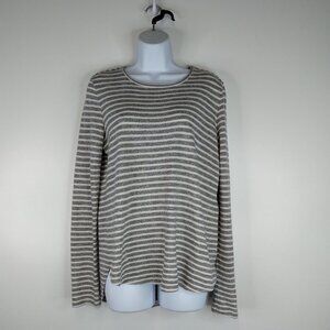 Theory Alania Long Sleeve Striped Top Sweater Size S